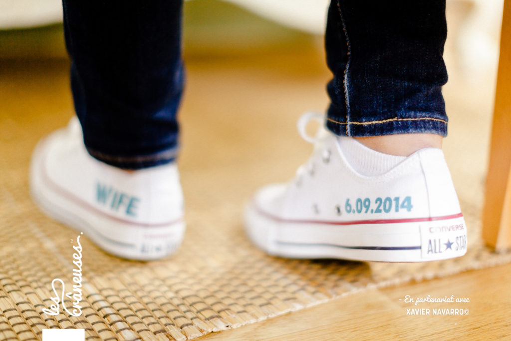 Converse mariage - Converse personnalisées - Mariage dans le Loiret - Les crâneuses - Wedding planner