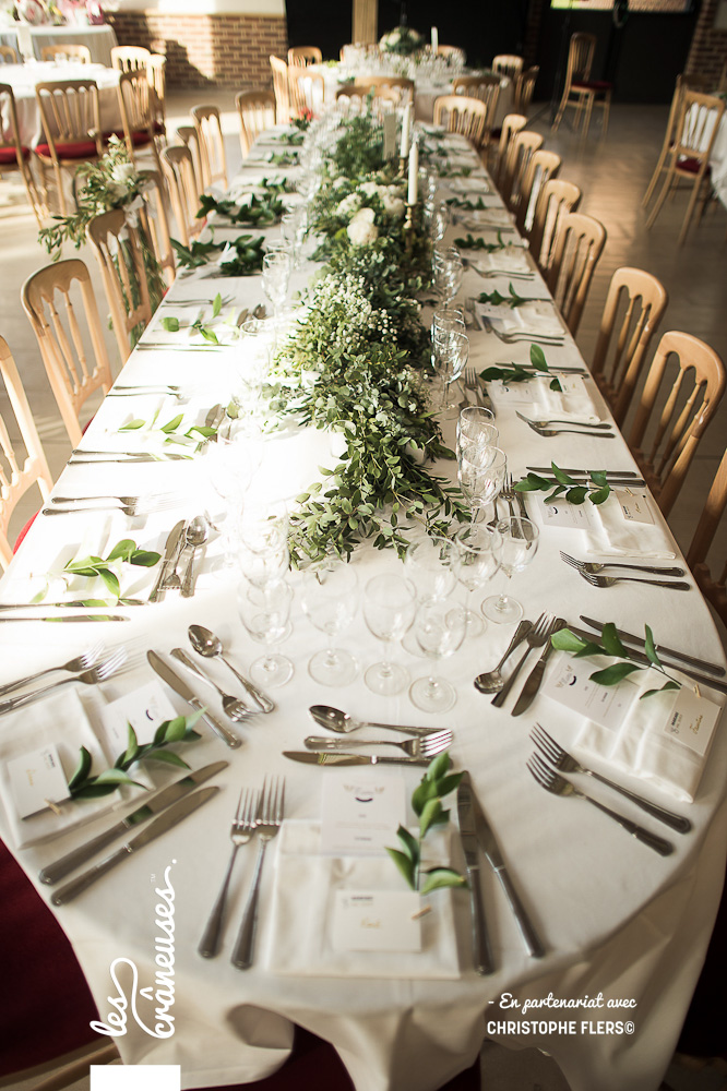 Décoration table mariage - Centre de table végétal - Mariage à Amiens - Les crâneuses