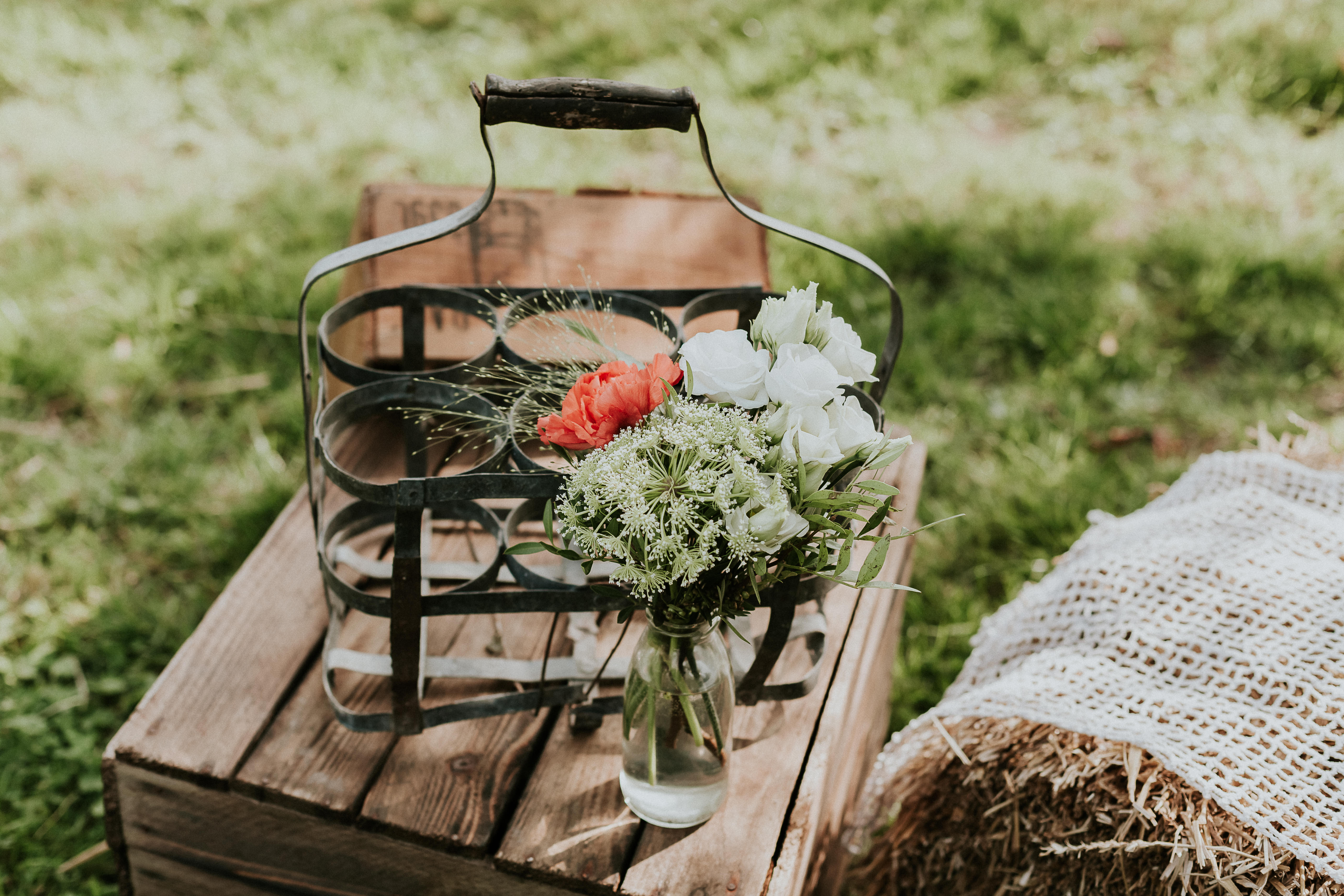 Mariage - Champêtre - Rustique - Fleurs - vert - orange