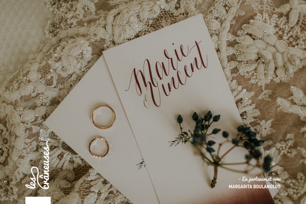 Mariage en hiver - Faire part - Mariage romantique - Alliances - les crâneuses