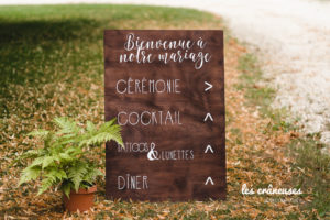 Panneau mariage - Bois - Décoration - Signalétique - Les crâneuses