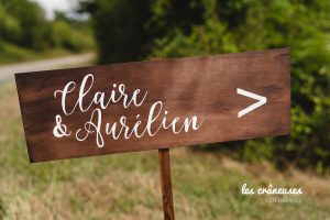 Panneau mariage - Bois - Décoration - Signalétique - Les crâneuses