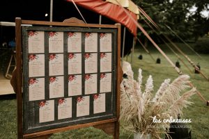 Plan de table mariage - Bohème - Décoration - Herbe pampa -