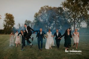 Coordination mariage - Domaine Traxène - Nord - Séance photo - Témoins - Fumigène