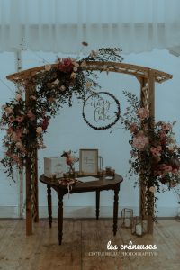 Livre d'or mariage - Décoration colorée - Fleurs -Bois