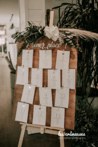 Plan de table mariage bohème